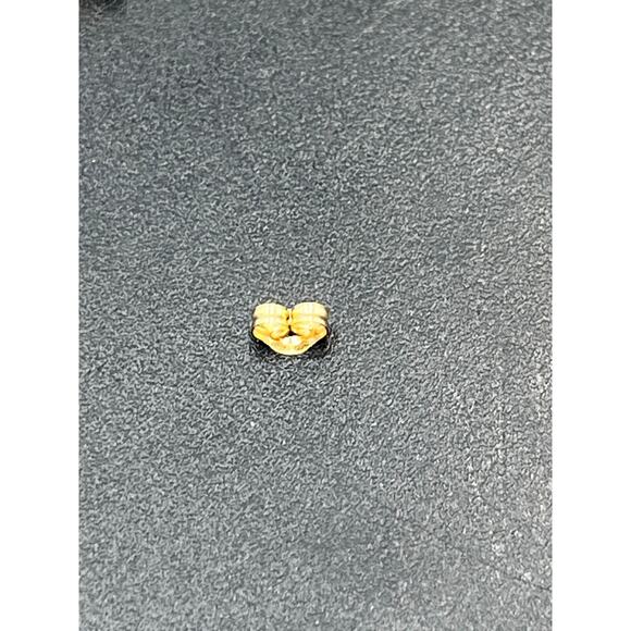 Designer Hallmarked 14K Yellow Gold Black Onyx Stud Earrings 7.5mm x 5mm Oval - Picture 7 of 12